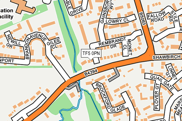 TF5 0PN map - OS OpenMap – Local (Ordnance Survey)
