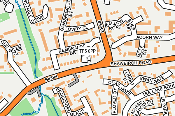 TF5 0PP map - OS OpenMap – Local (Ordnance Survey)
