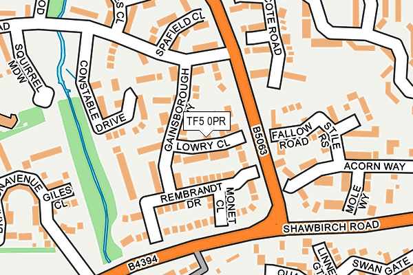 TF5 0PR map - OS OpenMap – Local (Ordnance Survey)