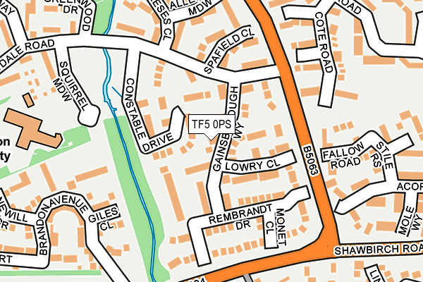 TF5 0PS map - OS OpenMap – Local (Ordnance Survey)