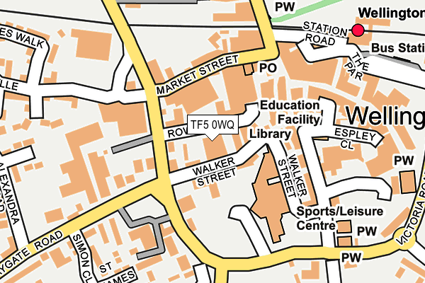 TF5 0WQ map - OS OpenMap – Local (Ordnance Survey)