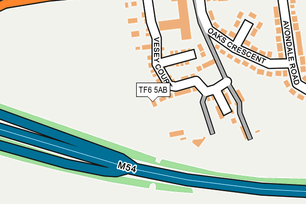 TF6 5AB map - OS OpenMap – Local (Ordnance Survey)