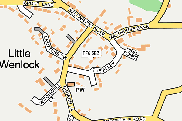 TF6 5BZ map - OS OpenMap – Local (Ordnance Survey)