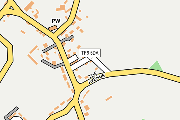 TF6 5DA map - OS OpenMap – Local (Ordnance Survey)