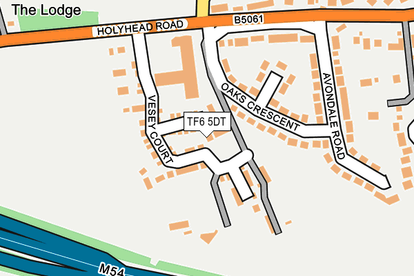 TF6 5DT map - OS OpenMap – Local (Ordnance Survey)