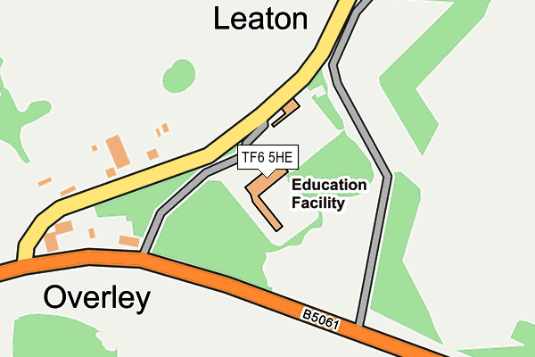 TF6 5HE map - OS OpenMap – Local (Ordnance Survey)