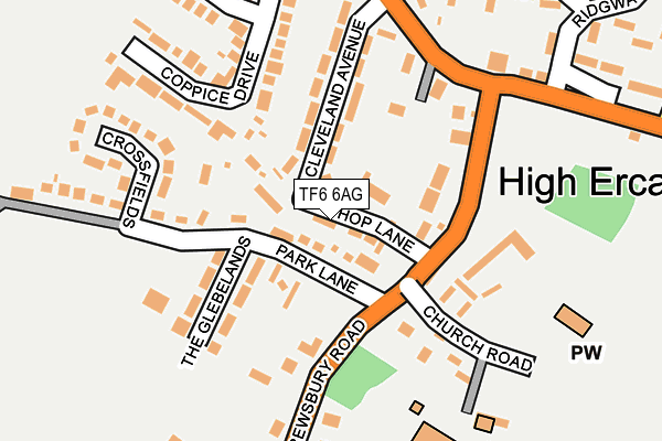 TF6 6AG map - OS OpenMap – Local (Ordnance Survey)