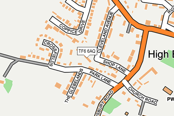 TF6 6AQ map - OS OpenMap – Local (Ordnance Survey)