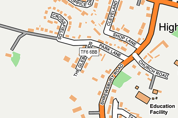 TF6 6BB map - OS OpenMap – Local (Ordnance Survey)