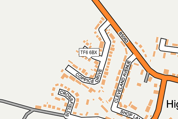 TF6 6BX map - OS OpenMap – Local (Ordnance Survey)