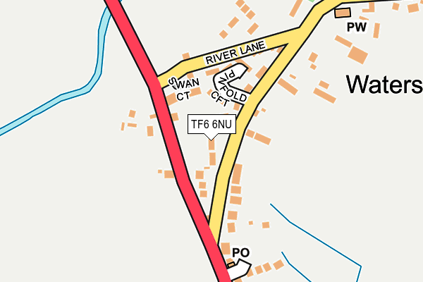 TF6 6NU map - OS OpenMap – Local (Ordnance Survey)