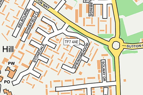 TF7 4AE map - OS OpenMap – Local (Ordnance Survey)
