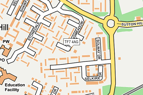 TF7 4AG map - OS OpenMap – Local (Ordnance Survey)