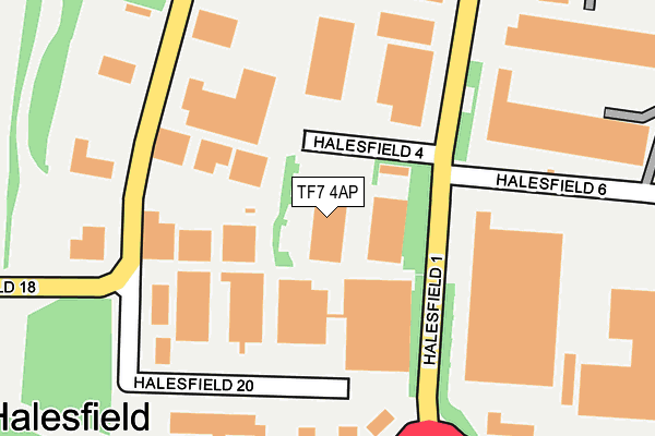 TF7 4AP map - OS OpenMap – Local (Ordnance Survey)