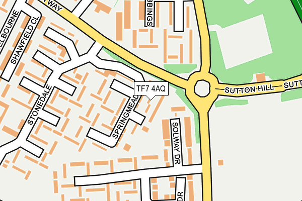 TF7 4AQ map - OS OpenMap – Local (Ordnance Survey)