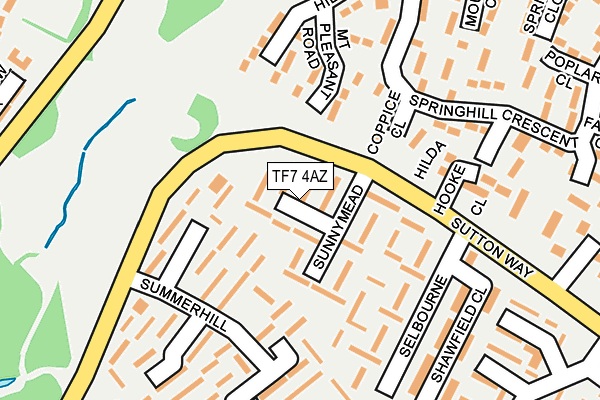 TF7 4AZ map - OS OpenMap – Local (Ordnance Survey)
