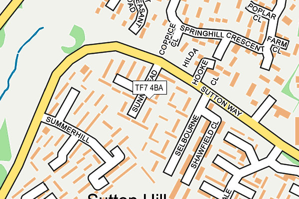 TF7 4BA map - OS OpenMap – Local (Ordnance Survey)