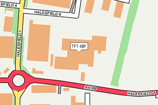 TF7 4BF map - OS OpenMap – Local (Ordnance Survey)