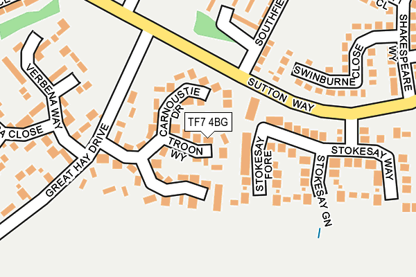 TF7 4BG map - OS OpenMap – Local (Ordnance Survey)