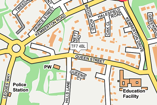 TF7 4BL map - OS OpenMap – Local (Ordnance Survey)