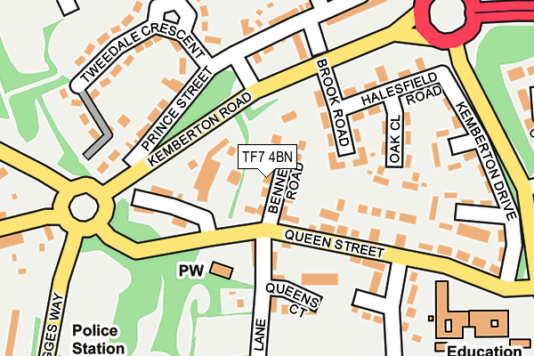 TF7 4BN map - OS OpenMap – Local (Ordnance Survey)