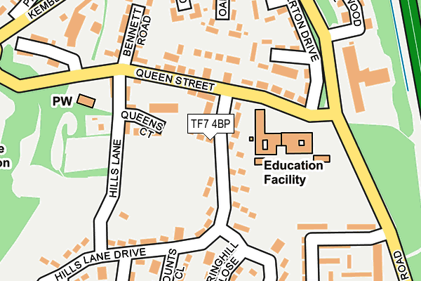 TF7 4BP map - OS OpenMap – Local (Ordnance Survey)
