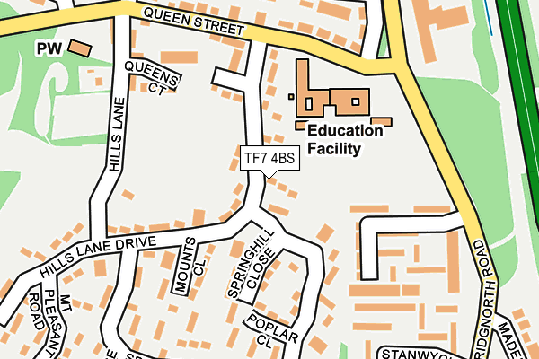 TF7 4BS map - OS OpenMap – Local (Ordnance Survey)