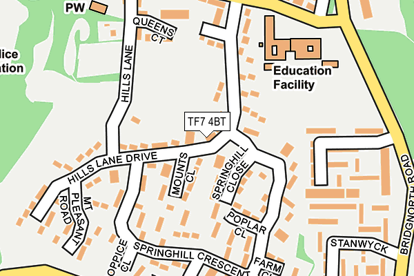 TF7 4BT map - OS OpenMap – Local (Ordnance Survey)