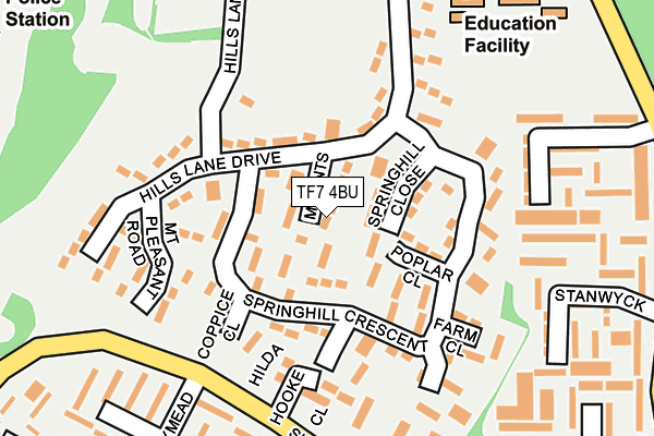 TF7 4BU map - OS OpenMap – Local (Ordnance Survey)