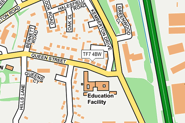 TF7 4BW map - OS OpenMap – Local (Ordnance Survey)