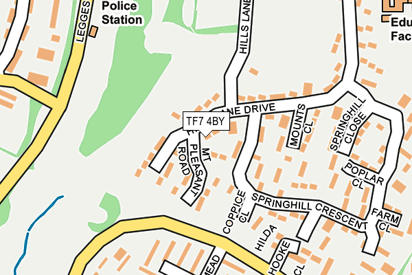 TF7 4BY map - OS OpenMap – Local (Ordnance Survey)