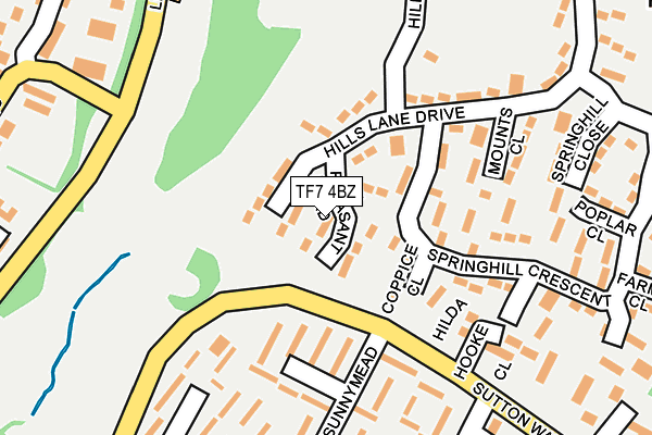 TF7 4BZ map - OS OpenMap – Local (Ordnance Survey)