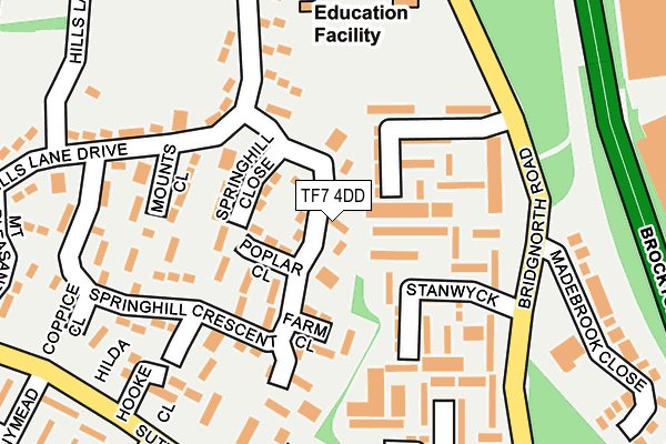 TF7 4DD map - OS OpenMap – Local (Ordnance Survey)