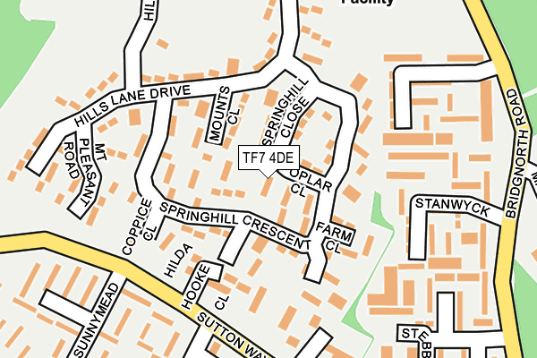 TF7 4DE map - OS OpenMap – Local (Ordnance Survey)