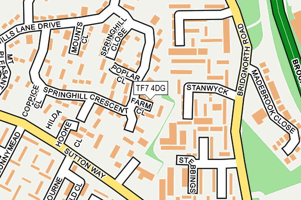 TF7 4DG map - OS OpenMap – Local (Ordnance Survey)