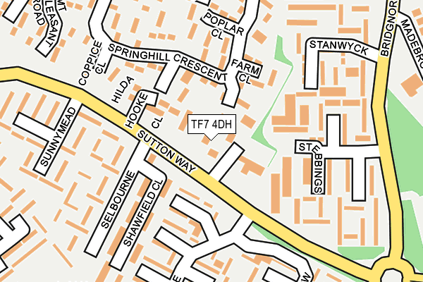 TF7 4DH map - OS OpenMap – Local (Ordnance Survey)