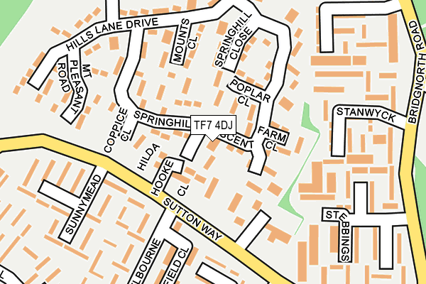 TF7 4DJ map - OS OpenMap – Local (Ordnance Survey)