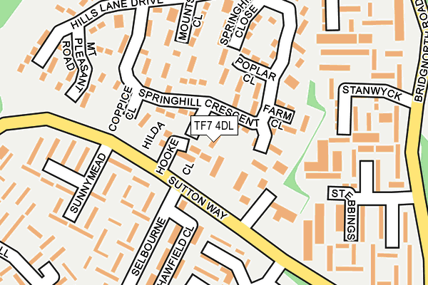 TF7 4DL map - OS OpenMap – Local (Ordnance Survey)