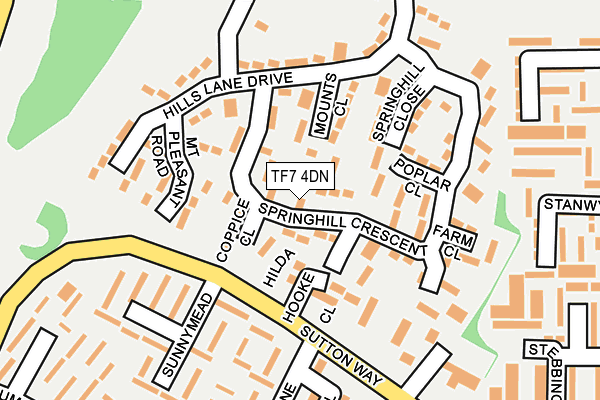 TF7 4DN map - OS OpenMap – Local (Ordnance Survey)
