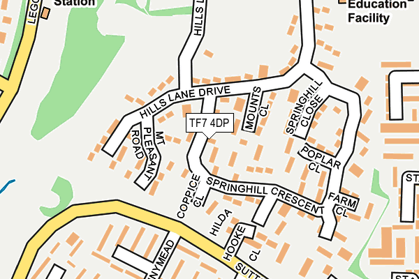 TF7 4DP map - OS OpenMap – Local (Ordnance Survey)