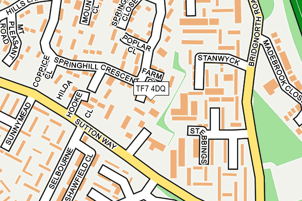 TF7 4DQ map - OS OpenMap – Local (Ordnance Survey)