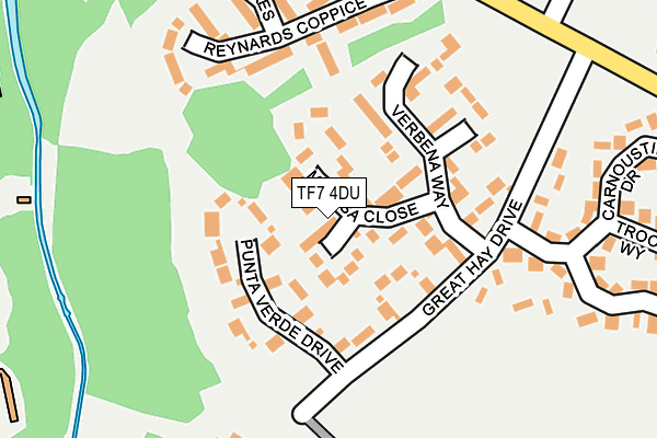 TF7 4DU map - OS OpenMap – Local (Ordnance Survey)