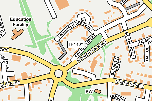 TF7 4DY map - OS OpenMap – Local (Ordnance Survey)