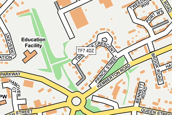 TF7 4DZ map - OS OpenMap – Local (Ordnance Survey)