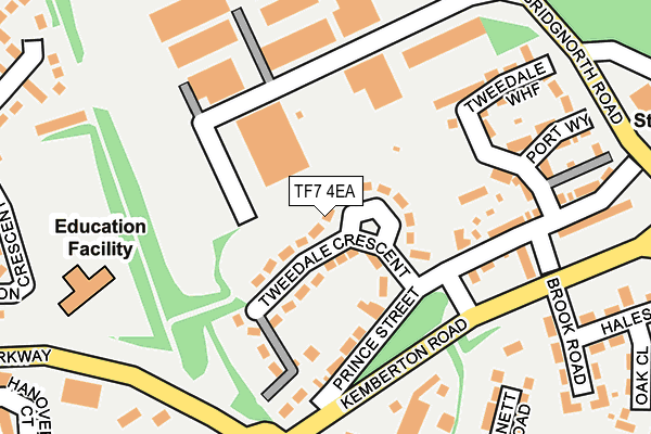 TF7 4EA map - OS OpenMap – Local (Ordnance Survey)