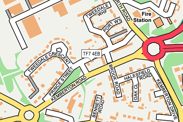 TF7 4EB map - OS OpenMap – Local (Ordnance Survey)