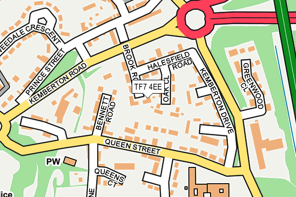 TF7 4EE map - OS OpenMap – Local (Ordnance Survey)