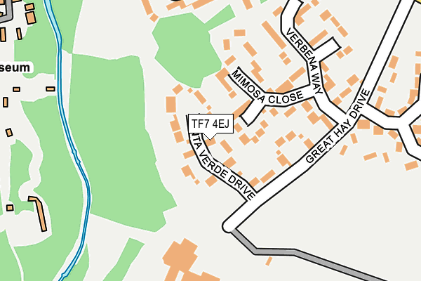 TF7 4EJ map - OS OpenMap – Local (Ordnance Survey)