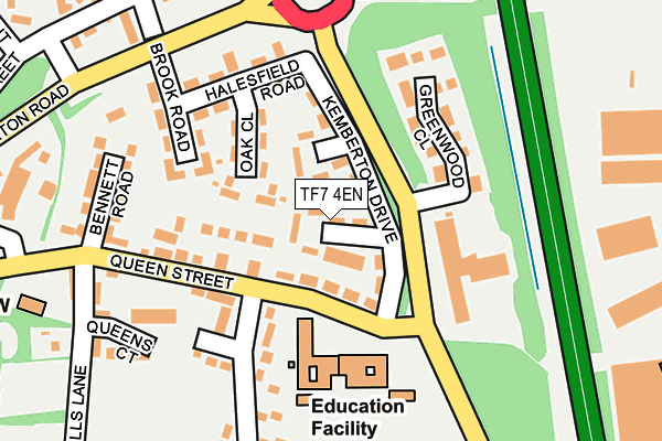 TF7 4EN map - OS OpenMap – Local (Ordnance Survey)