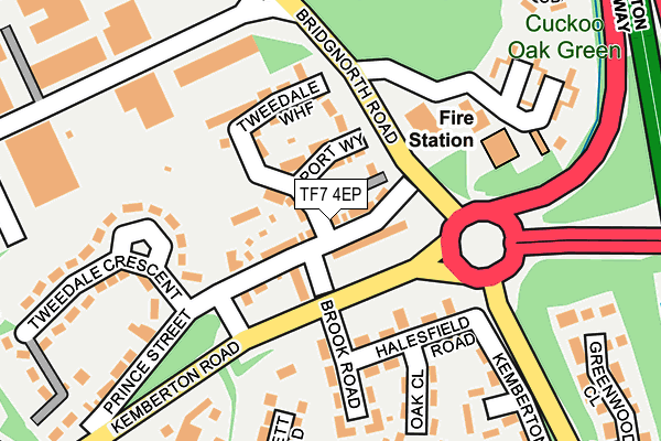 TF7 4EP map - OS OpenMap – Local (Ordnance Survey)